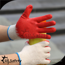 SRSAFETY billige rote Latex Gummi beschichtete Bauwerk Handschuhe zum Verkauf